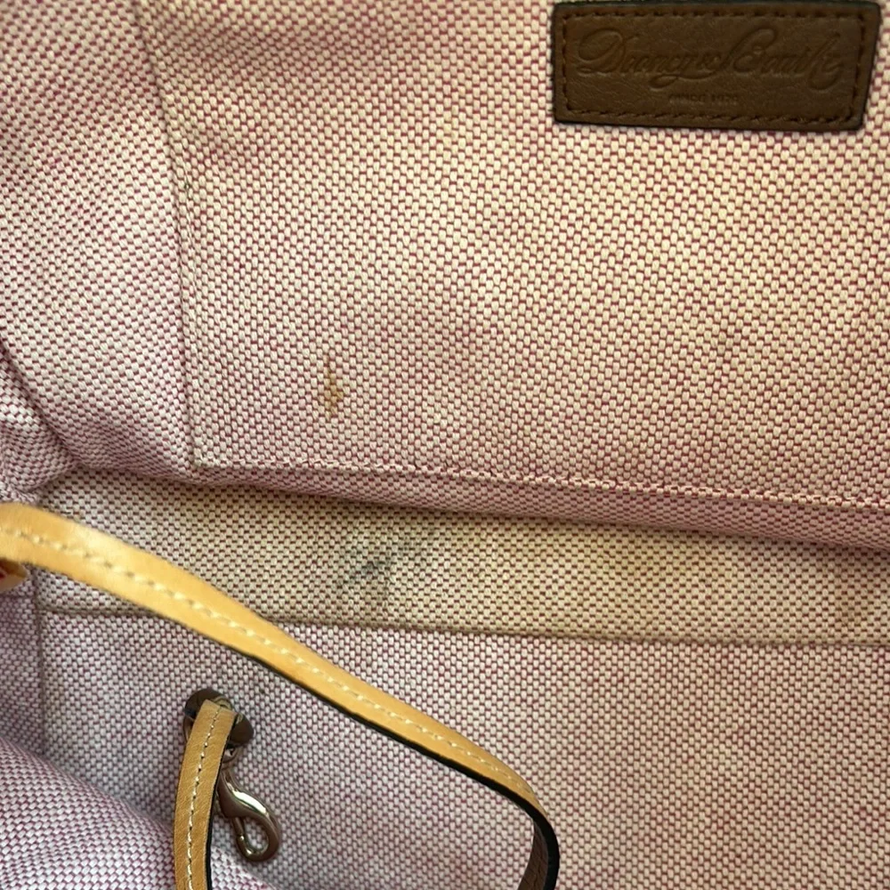 Dooney & Bourke Brown Leather Shoulder Bag with Tassel Details - Picture 6 of 7